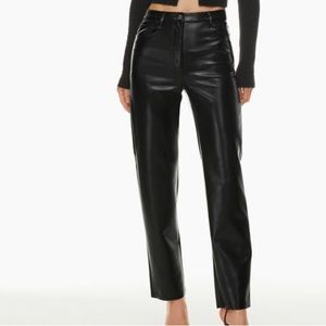 Aritzia Black Milena Leather Pant